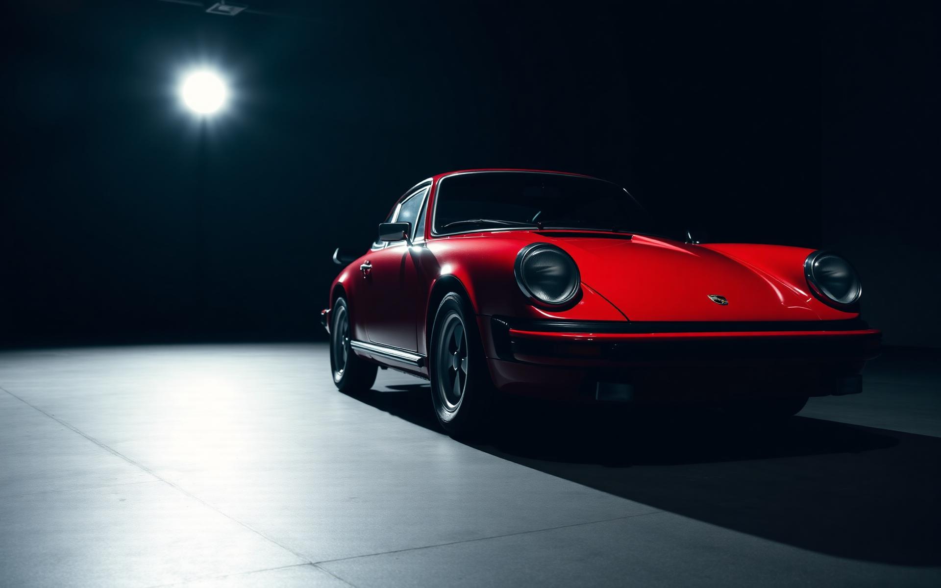 1973 Porsche 911 Carrera RS in a museum-lit gallery